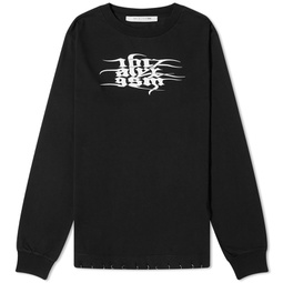 1017 ALYX 9SM Long Sleeve Gothic Logo T-Shirt Black