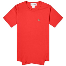 Comme des Garcons SHIRT x Lacoste Asymmetric T-Shirt Red