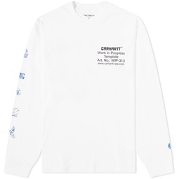 Carhartt WIP Long Sleeve Linograph T-Shirt White