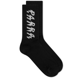 By Parra Spiked Logo Crew Socks Black