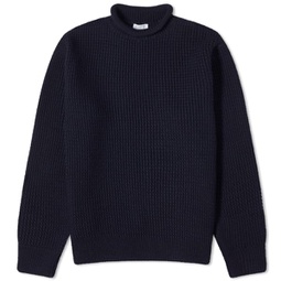 Sunspel Fisherman Sweater Navy