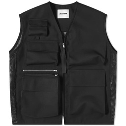 Jil Sander Utility Vest Black