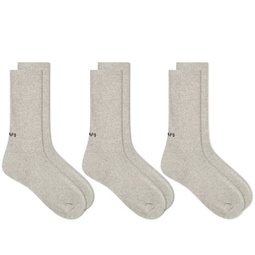 WTAPS 05 Skivvies 3-Pack Sock Grey