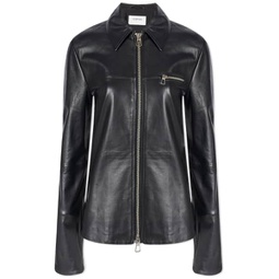 Sportmax Gel Leather Jacket Black