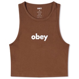 Obey Lower Case Logo Tank Vest Sepia