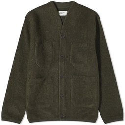 Universal Works Wool Fleece Cardigan - END. Exclusive Olive