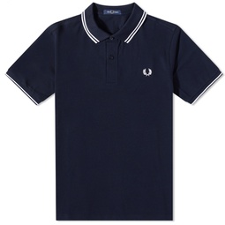 Fred Perry Twin Tipped Polo Navy & White