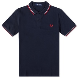 Fred Perry Twin Tipped Polo Navy & White