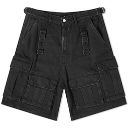 VETEMENTS Multi Pocket Cargo Denim Shorts Black