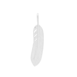 First Arrows Left Sided Feather Large Pendant Silver