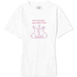 VETEMENTS Kissing Bunnies Fitted T-Shirt White