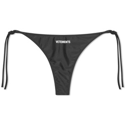 VETEMENTS Logo Bikini Bottom Black