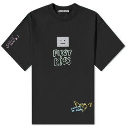 Acne Studios Exford Scribble Face T-Shirt Faded Black