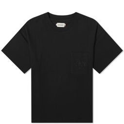 Honor The Gift Embroidered Pocket T-Shirt Black