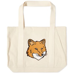 Maison Kitsune Fox Head Tote Bag Ecru