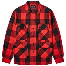 FrizmWORKS Buffalo Check Shirt Jacket Red