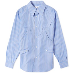 Toga Stripe Cotton Shirt Light Blue