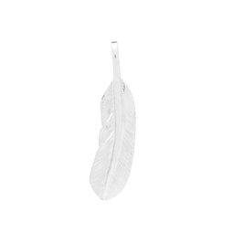 First Arrows Left Sided Medium Feather Pendant Silver