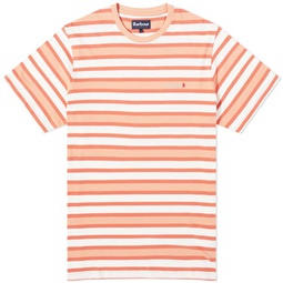 Barbour Crundale Stripe T-Shirt Faded Orange