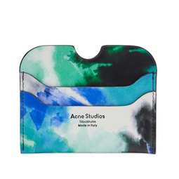 Acne Studios Elmas Large S Tie Dye Card Holder Blue & Green
