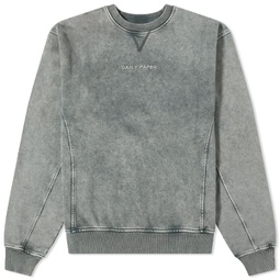 Daily Paper Roshon Overdyed Crew Sweater Grey Flannel
