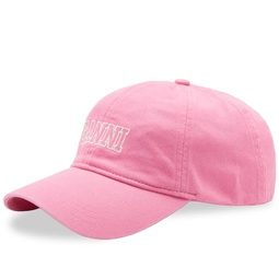 GANNI Logo Baseball Cap Shocking Pink
