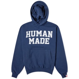 Human Made Logo Hoodie Navy