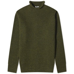 Sunspel Fisherman Sweater Dark Olive