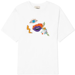 ALEEMAIS Meagan Embroidery T-Shirt Cream