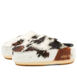 Moon Boot Pony Skin Mules Cow Print