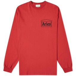 Aries Temple Long Sleeve T-Shirt Dark Red
