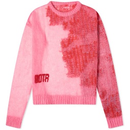 Members of the Rage Open Knit Jumper Pink & Multicolor