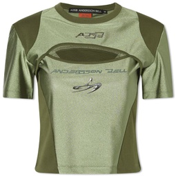 Andersson Bell Cut-Out Racing T-Shirt Khaki