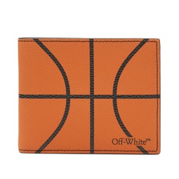 Off-White Basketball Billfold Wallet Orange & Black