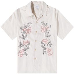 Paul Smith Embroidered Vacation Shirt White