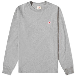 New Balance Long Sleeve Made in USA T-Shirt Athletic Grey