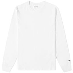 Carhartt WIP Long Sleeve Base T-Shirt White & Black
