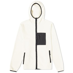 MKI Polar Fleece Hooded Jacket Off White & Khaki