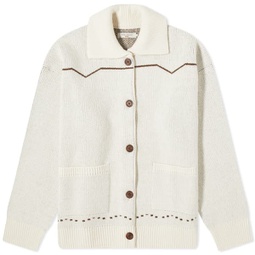 Nudie Jeans Co Sharon Western Knit Cardigan Chalk White