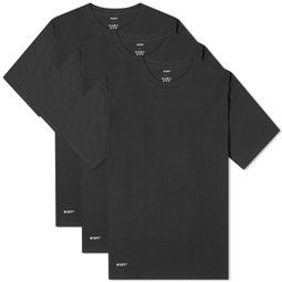 WTAPS 01 Skivvies 3-Pack T-Shirt Black