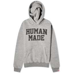 Human Made Logo Hoodie Grey
