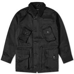 Monitaly Military Half Coat Type B Vancloth Sateen Black