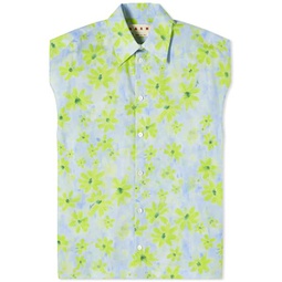 Marni Cocoon Sleevless Printed Shirt Aquamarine