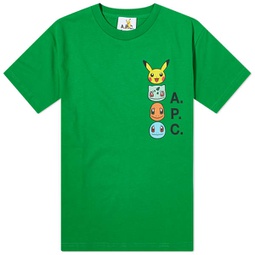 A.P.C. Pokemon The Portrait T-Shirt Kaa Green