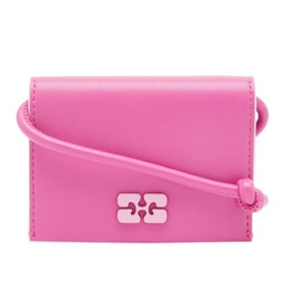 GANNI Bou Wallet On Strap Shocking Pink