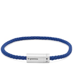 Le Gramme Nato Cable Bracelet Silver & Royal Blue