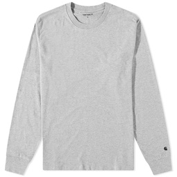 Carhartt WIP Long Sleeve Base T-Shirt Grey Heather & Black