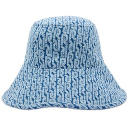 Paco Rabanne Logo Denim Bucket Hat Blue