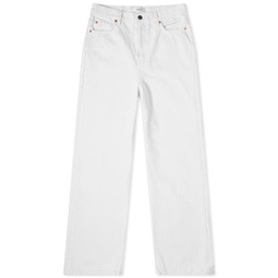 WARDROBE.NYC Low Rise Jeans White