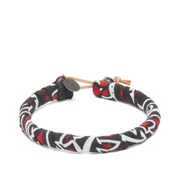 Mikia Bandana Bracelet Black & Red